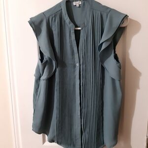 Elegant Blue Sleeveless Top